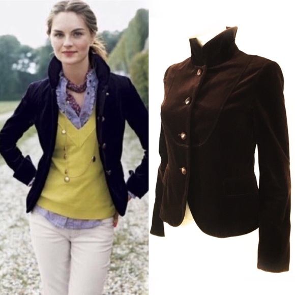 J. Crew Jackets & Blazers - J. CREW lush cotton velvet chocolate brown blazer